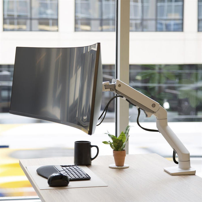 Ergotron HX curved monitor mount arm (white), Immersive 1000R - Lucinda Technology Solutions