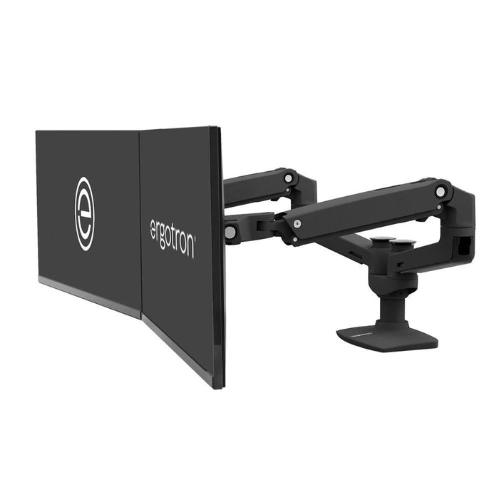 Ergotron LX dual monitor mount arm, side-by-side, black, 45-245-224 - Lucinda Technology Solutions
