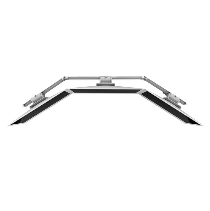 HX Triple Monitor Bow Kit (polished aluminum) - Lucinda Technology Solutions