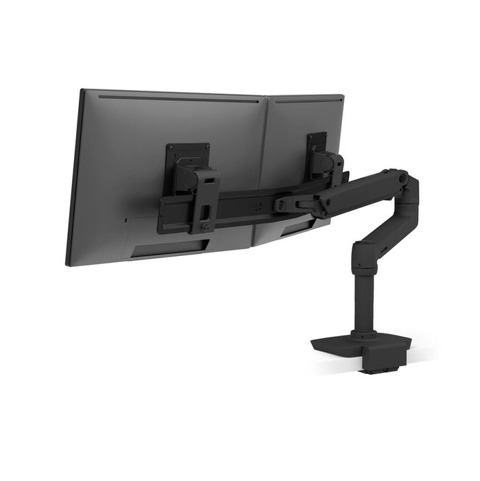 LX Desk Dual Direct Arm (black) with Low-Profile Clamp (25–35 mm surface), 45-627-224 - Lucinda Technology Solutions
