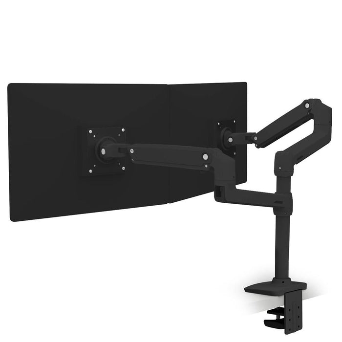 LX Dual Monitor Mount Arm, Stacking, Black - Lucinda Technology Solutions