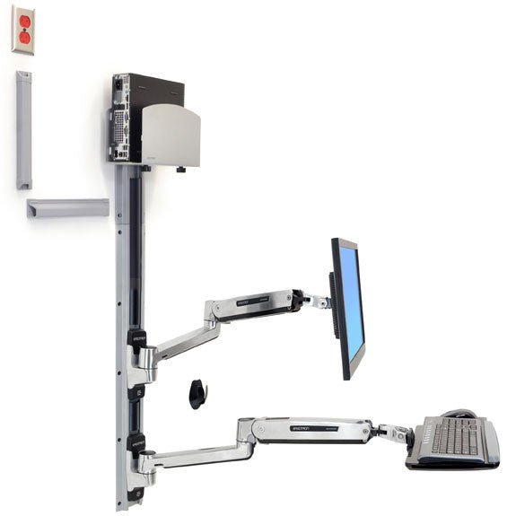 LX Sit-Stand Mounts System with Medium CPU Holder - Lucinda Technology Solutions